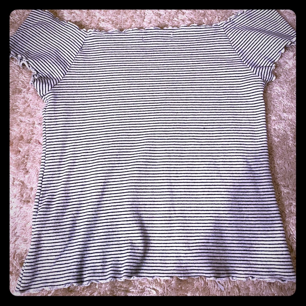 Large Striped off the shoulder top
